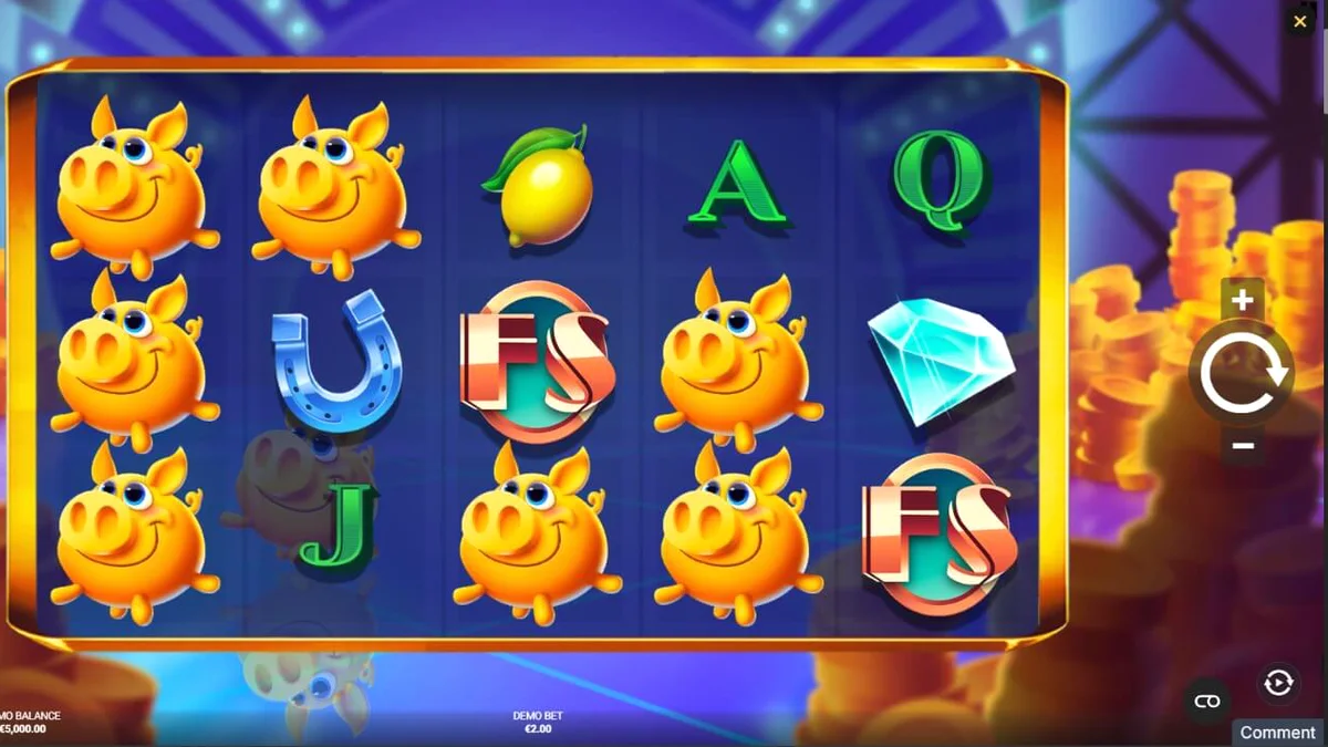 Interface do slot Magic Piggy OG em um dispositivo móvel